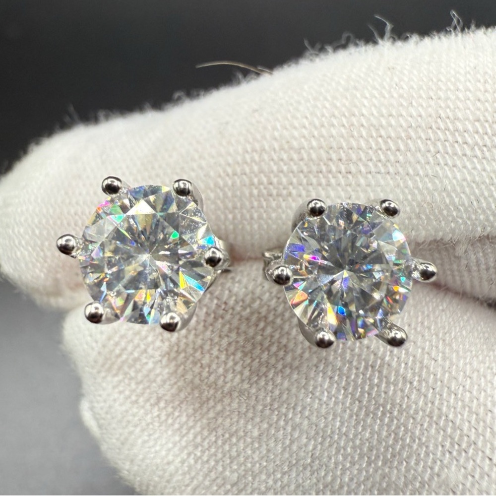 Elegant Moissanite Stud Earrings
